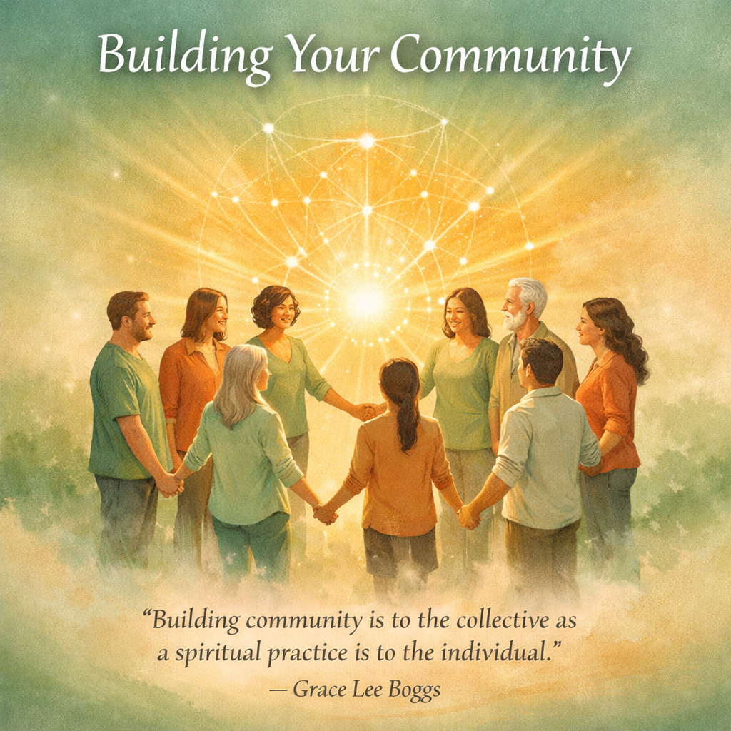 building comm Abstract Representation of a Community for Wisdom that transforms